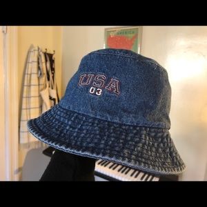 USA denim bucket hat